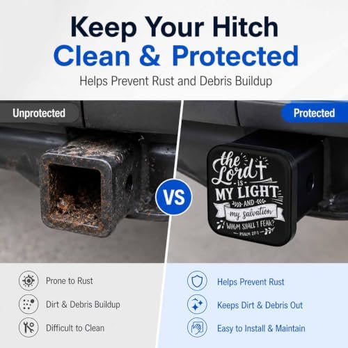 2" Hitch Cover Bible Verse Rubber Towing Hitch Covers Hitch Protector - Image 5