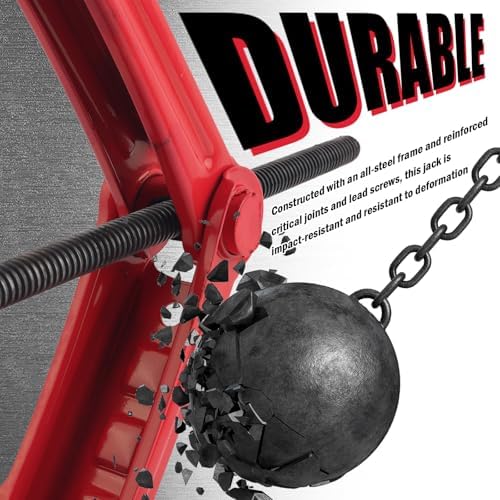 1.5 Ton Car Scissor Jack, 3.93"-13.18" Adjustable Low Profile Car Jack - Image 3
