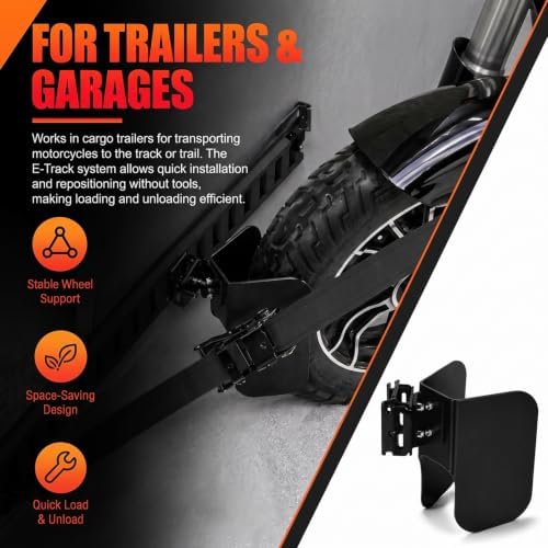 E-Track Wheel Chock Stand 4PCS Etrack Motorcycle Wheel Chocks - Image 3