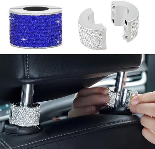 4PCS Bling Car Headrest Collars, Crystal Rhinestone Automotive Head Rest Collars - Image 4