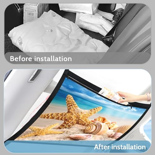Starfish Car Storage Mesh Organizer Ceiling Cargo Net Double-Layer Adjustable - Image 5