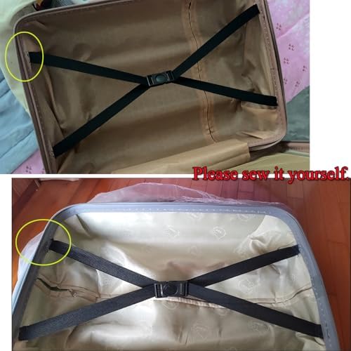 Carry on Luggage Inside Elastic Strap Replacement Sewing on Interior Cinching - Image 5
