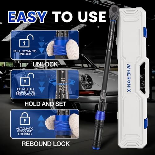 1/2-Inch Drive Click Torque Wrench, 30-300 ft-lb, ±3% Accuracy 72-Tooth - Image 5