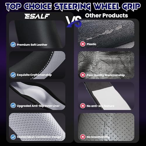 Soft Leather Steering Wheel Cover - Image 2