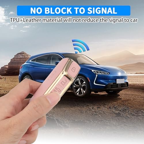 QBUC for KIA Key Fob Cover, Upper Leather + Soft TPU Key Case Shell - Image 4