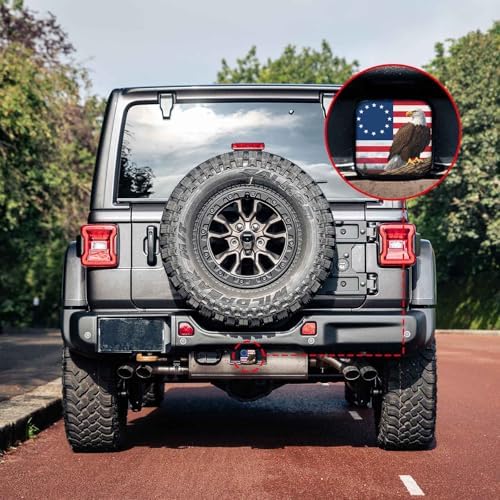 2 Inch American Flag Bald Eagle Trailer Hitch Cover Rubber Receiver Tube Plug - Image 6