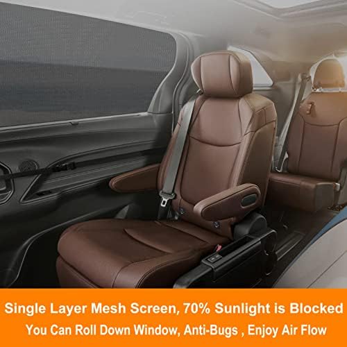 Car Window Screen for MPV & Minivan Sliding Door 2 Pack Shade for Camping - Image 2