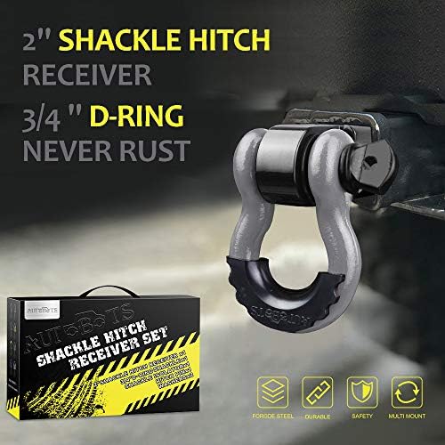 AUTOBOTS Tow Hitch Receiver 2" Shackle Hitch Receiver Gray - Image 6
