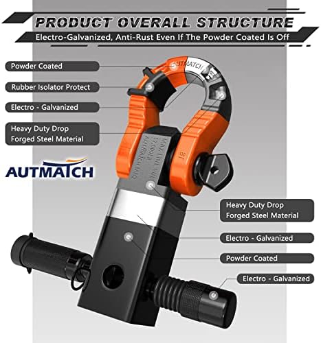AUTMATCH Hitch Tightener Anti-Rattle Clamp - Image 2