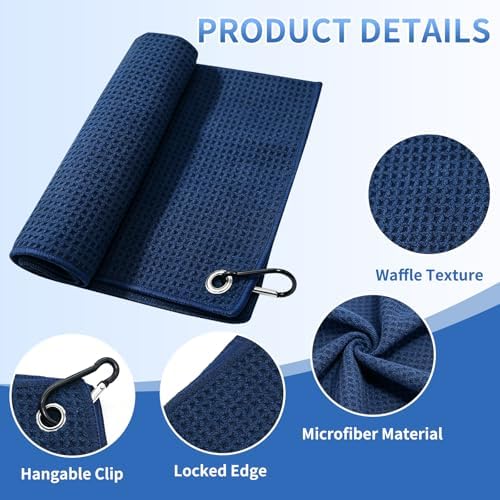 Fishing Towel with Clip, Hiking Towel, Golf Towel - Image 3
