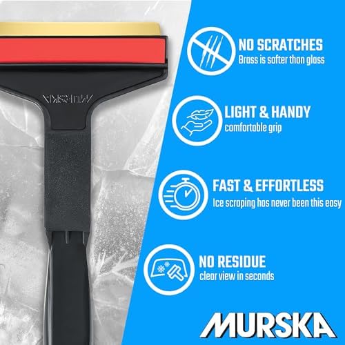 L&P Car Design A053-2 Pack Ice Scraper Brass Blade Original Murska from Europe - Image 2