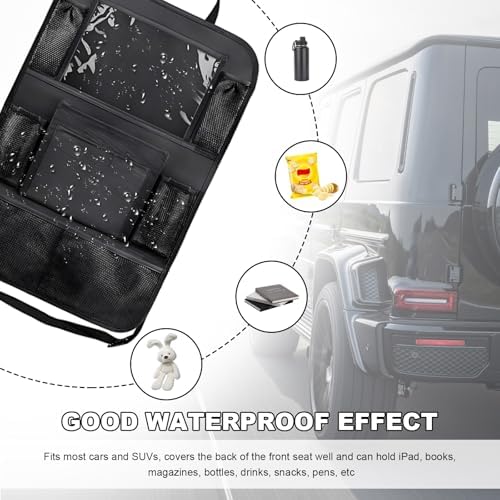 2PCS Car Backseat Organizer, Oxford Car Back Seat Protecter Kick Mat - Image 6