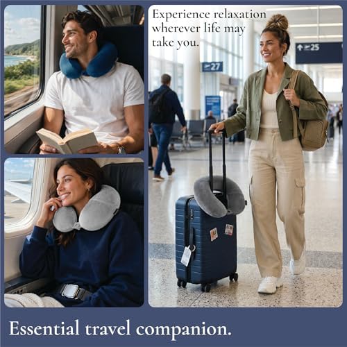 Brookstone Microbead Neck Pillow Soft Travel Pillow - Image 6