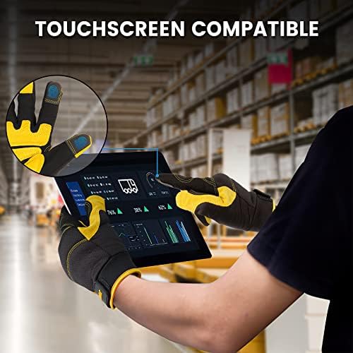 Work Gloves for Men, Performance Fit, Touch Screen, Abrasion Resistant - Image 6