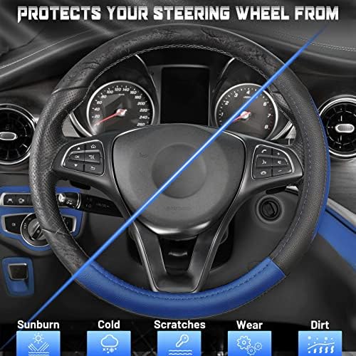 SEG Direct Steering Wheel Cover 14.5-15 inch Car Auto Interior Accessories - Image 4