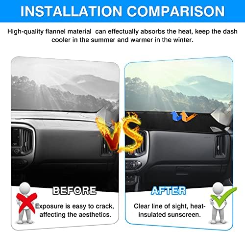 Autorder Dashboard Cover Mat for 2015-2020 2021 2022 Chevrolet Chevy Colorado - Image 3