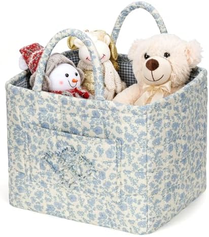 Storage Basket Boho Fabric Large Collapsible Floral Laundry Nursery Hamper by Ankick