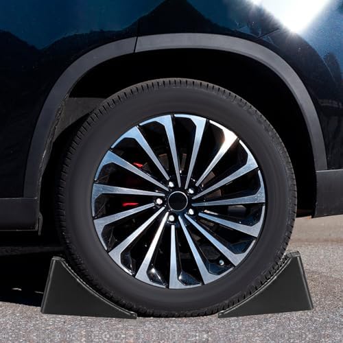 4 Pack Heavy Duty Wheel Chocks, Solid Rubber RV Wheel Chock - Image 5
