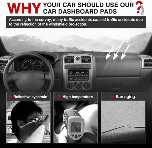 Autorder Dashboard Cover Mat for Chevy Chevrolet Colorado/GMC Canyon 2004-2012 - Image 2
