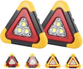 2Pcs LED Emergency Triangle Solar Charging Safety Triangle 5 Mode by Unknown