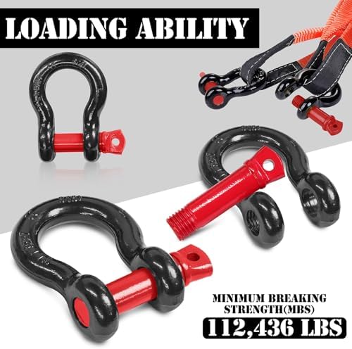 1" D Ring Shackle with 1-1/8" Screw Pin, 8.5T Working Load Limit / 51T Minimum - Image 3