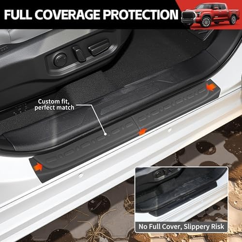 Door Sill Guards Kit Fit for 2022-2026 Toyota Tundra Accessories Entry Guard - Image 3