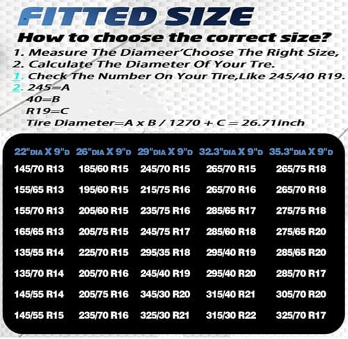 Tire Covers Set of 4, Fits 40"-42" Inch Tire 420D Uv Resistant Wheel Covers - Image 3