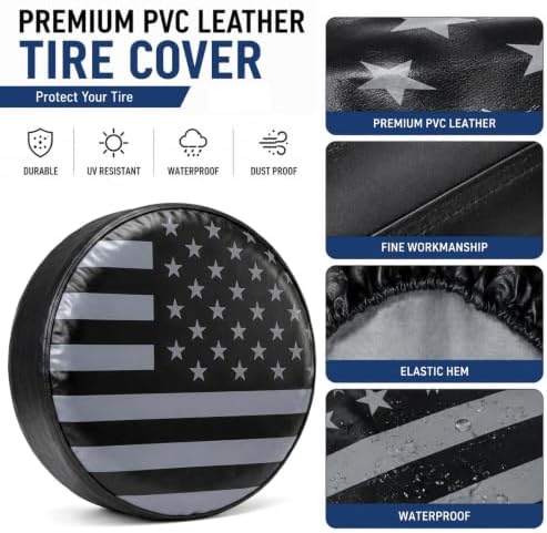 American USA Flag Spare Tire Cover - Image 2