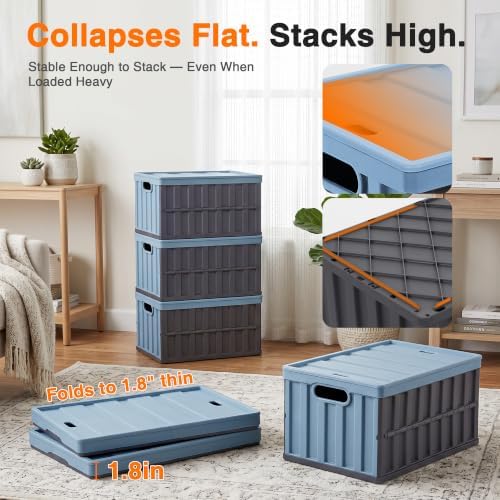 Citylife 2PC 64L Collapsible Storage Bins - Image 6
