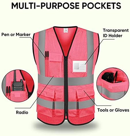 TICONN High Visibility Reflective Safety Vest - Image 4