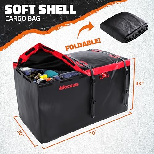 Mockins 40 CuFt All-Weather XXL Trailer Hitch Cargo Carrier Bag 70"x30"x33" - Image 4