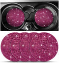 Osilly 4PCS 2.75 Inch Rhinestone Cup Holder Coasters, Rose Red by Osilly