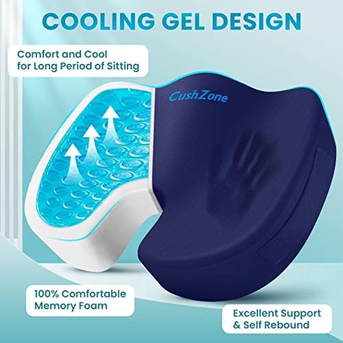 Gel Seat Cushion, Cooling Memory Foam Cushion - Image 2