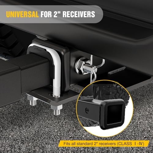Nilight Trailer Hitch Tightener Anti-Rattle White U-Bolt - Image 6