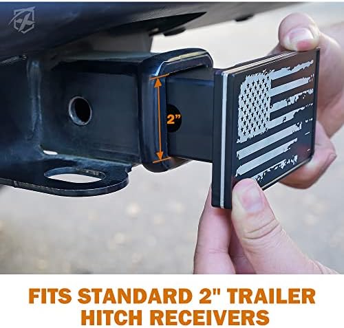 Xprite Aluminum Trailer Hitch Cover, Heavy Duty 2 Inch Tow Rear Receivers Plug - Image 3