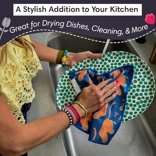 Double-Sided Microfiber Washcloths, Waffle Weave Kitchen Washcloths - Image 3