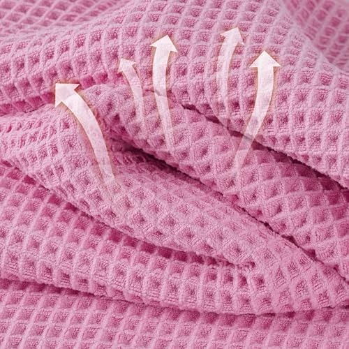 Microfiber Waffle Hand Towels, 2 Pieces, Fast Drying, Lint Free 430 GSM - Image 2