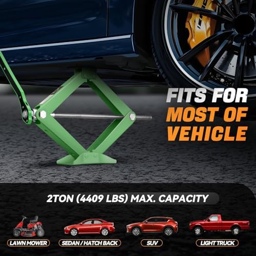 Auto Dynasty Scissor Jack, 2 Ton Portable Car Lift Jack, Quick Lift Car Tire - Image 6