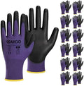 KAYGO Safety Work Gloves for Men Women, PU Coated Palm & Fingers by KAYGO