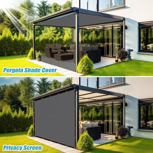 Amagenix 90% Shade Fabric 7'X 9' Gray Sun Shade Cloth - Image 5