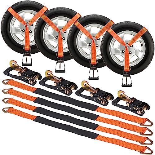 VEVOR Ratchet Tie Down Straps Kit, 5512 LBS Working Load, 11023 LBS Breaking by VEVOR