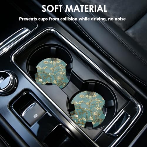 2 Pack Car Coasters，2.75-inch Neoprene Non-Slip Cup Holder Coasters - Image 2