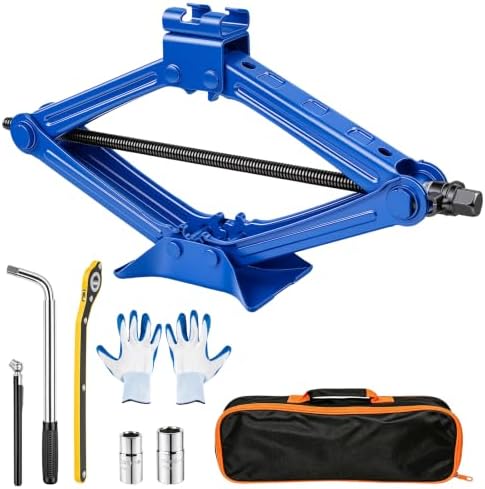 Scissor Car Jack, 2 Ton Portable Tire Changing Kit by Unknown