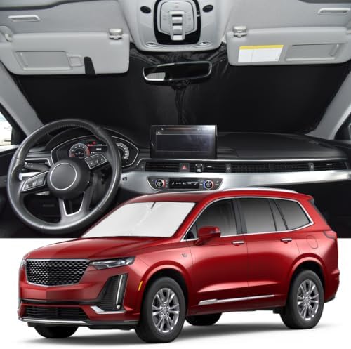 Windshield Sunshade Custom Fit Cadillac XT6 2020-2025Upgrade 4 Layers by ZOIBVCARSUNSHADE