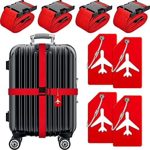 Weewooday 8 Pcs Luggage Straps Suitcase Tags Set by Weewooday