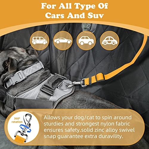 BWOGUE 2 Pack Dog Seat Belt for Car, Nylon Headrest Restraint - Image 5