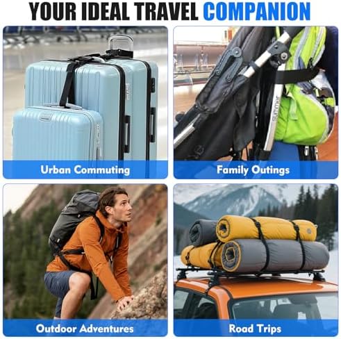 2 Pack Luggage Straps for Suitcases, Luggage Straps to Connect Two Suitcases - Image 7