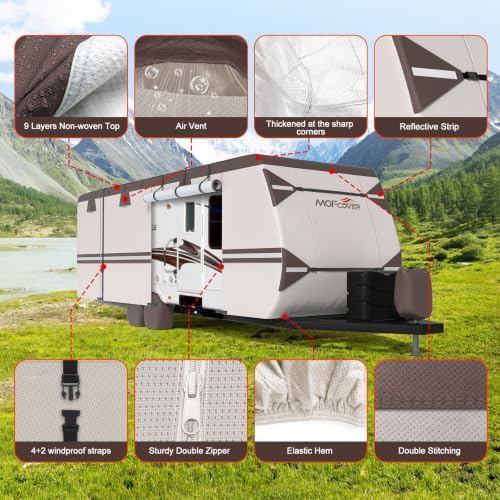 Travel Trailer Cover 27-30 ft 9 Layers Camper Cover - Image 6