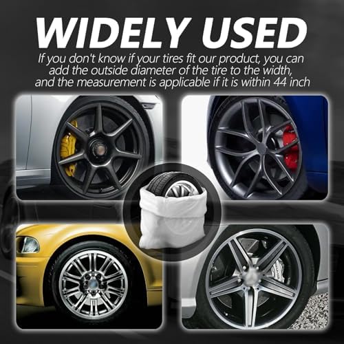 4PCS Extra-Large Tire Covers, Tear-Resistant LDPE Plastic Tire Bags - Image 6
