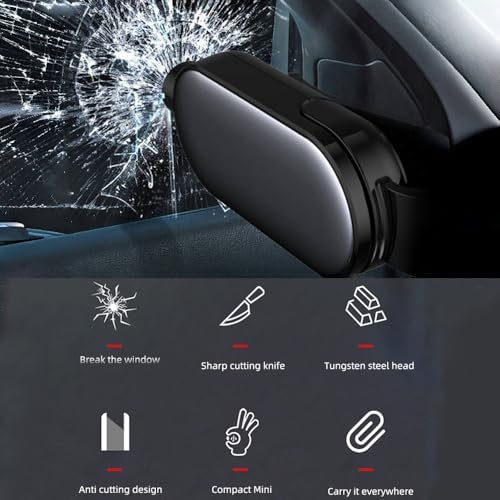 Car Emergency Tool, 2-in-1 Seatbelt Cutter & Window Breaker - Image 3